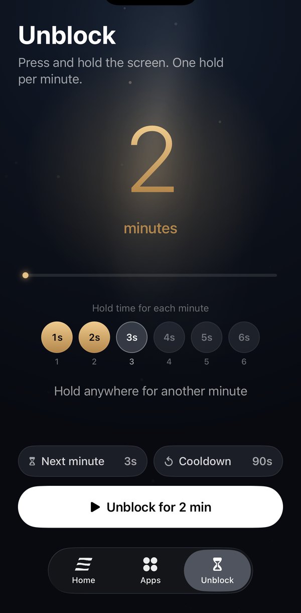 Evolve unblock screen with two minutes held